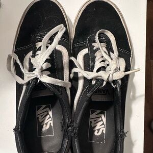 Vans Classic Black and White Lace-Up Shoes